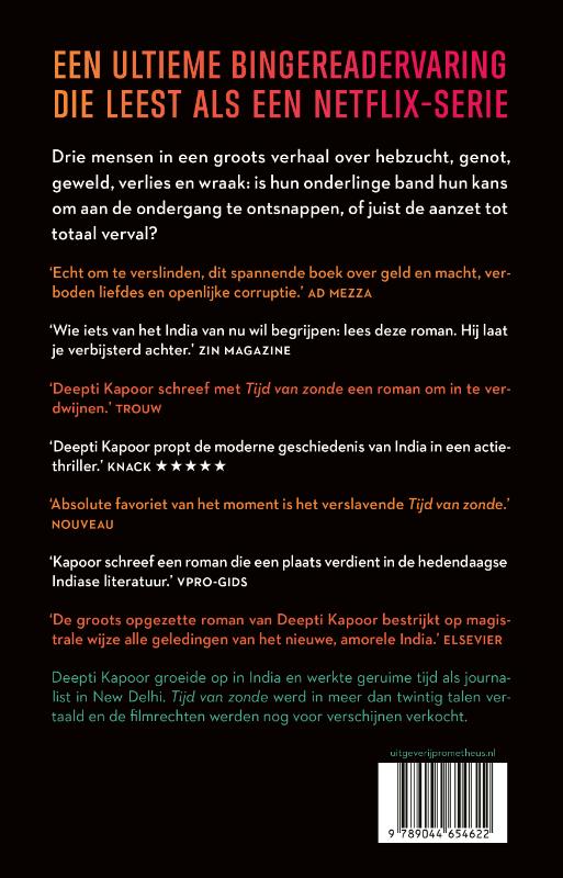 Achterkant van Tijd van zonde