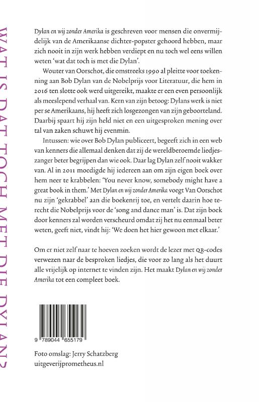 Achterkant van Dylan en wij zonder Amerika
