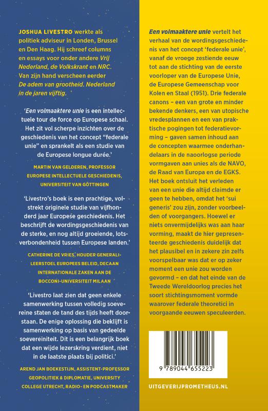 Achterkant van Een volmaaktere unie