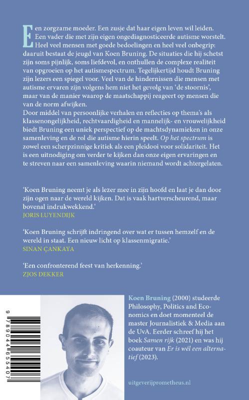 Achterkant van Op het spectrum