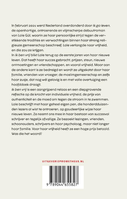 Achterkant van Ik ben vrij