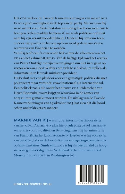 Achterkant van Reflecties van een politieke optimist