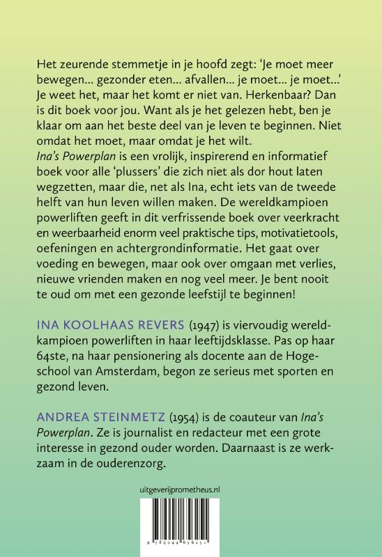 Achterkant van Ina's Powerplan