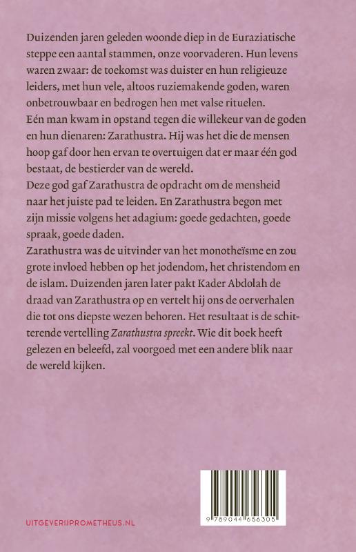 Achterkant van Zarathustra spreekt