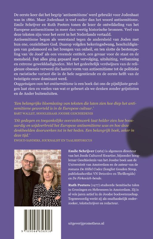 Achterkant van Ooggetuigen van het antisemitisme