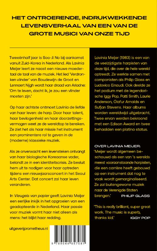 Achterkant van Vleugels van papier