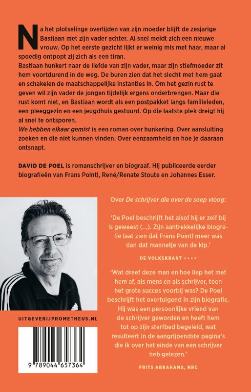 Achterkant van We hebben elkaar gemist