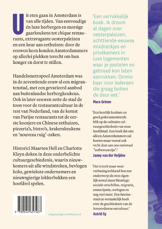 Achterkant van Uit eten in Amsterdam