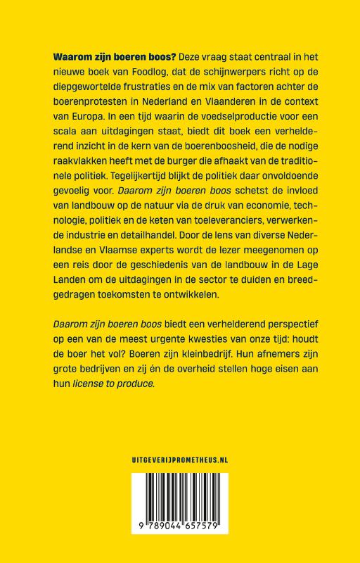 Achterkant van Daarom zijn boeren boos