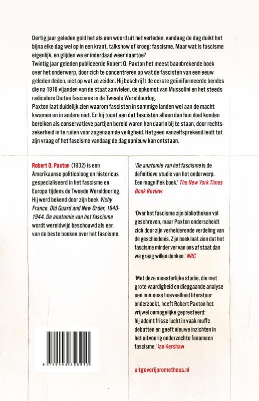 Achterkant van De anatomie van het fascisme