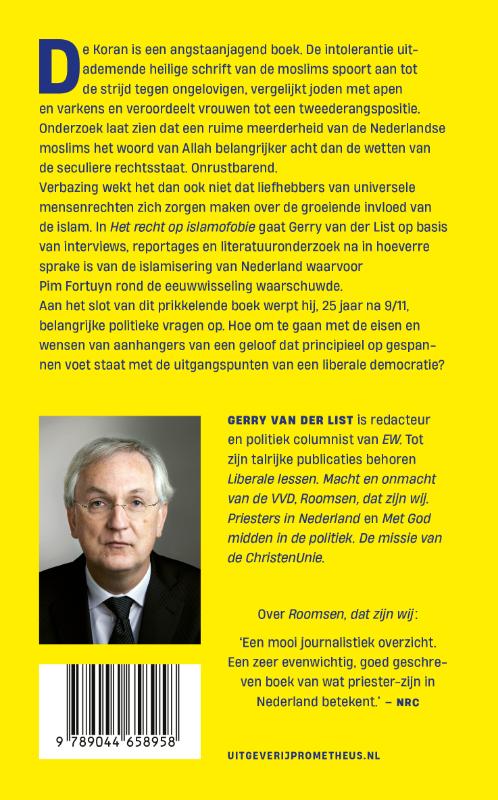 Achterkant van Het recht op islamofobie