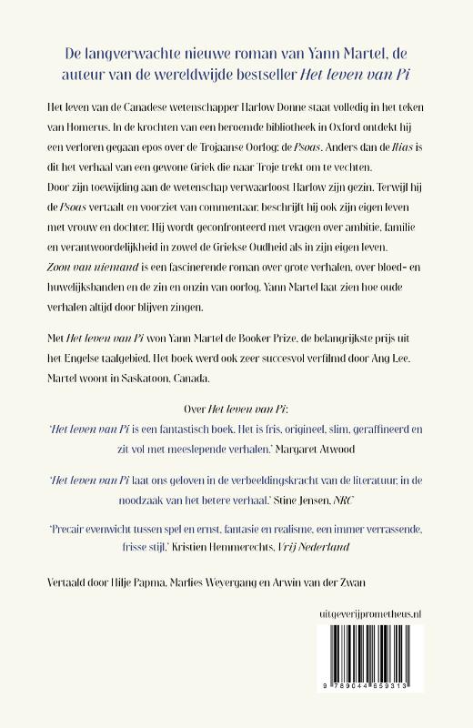 Achterkant van Zoon van niemand