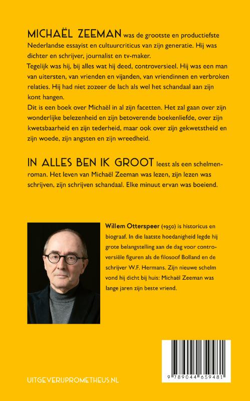 Achterkant van In alles ben ik groot