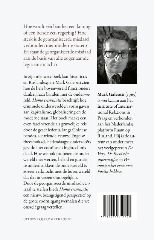 Achterkant van Homo criminalis