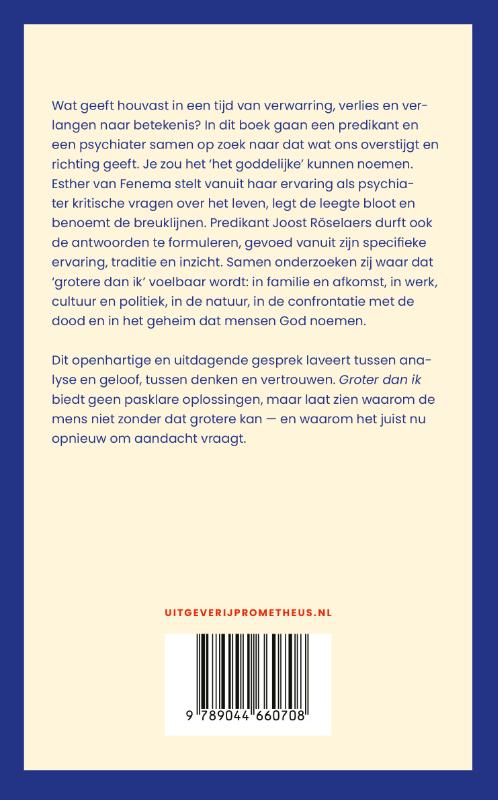 Achterkant van Groter dan ik