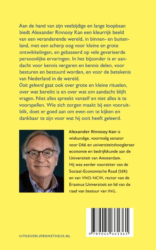 Achterkant van Ooit geleerd