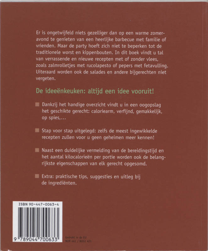 Achterkant van 6 Barbecue - nieuw en anders