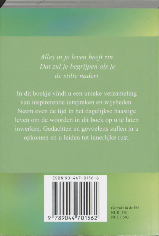 Achterkant van Innerlijk tot rust komen