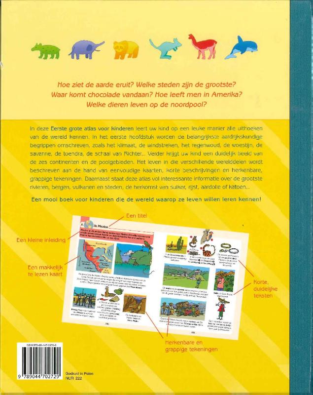 Achterkant van Eerste grote atlas voor kinderen