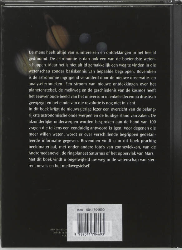 Achterkant van Astronomie