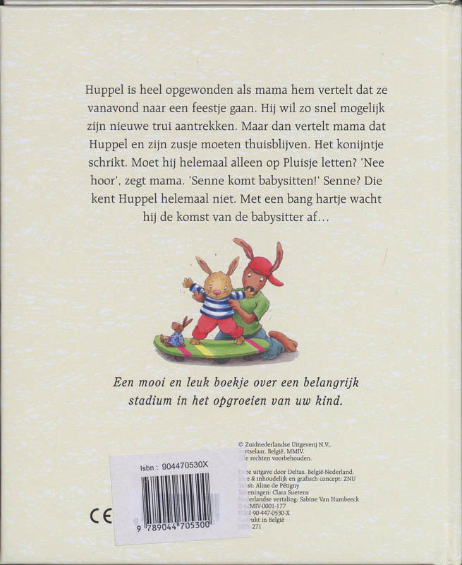 Achterkant van Kleine Huppel en de Babysit