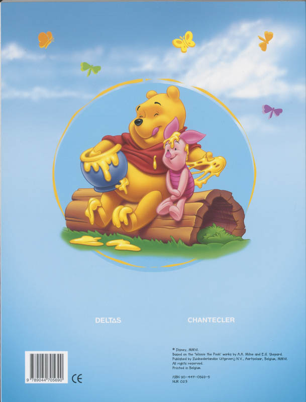 Achterkant van Disney Super Color Parade Winnie the Pooh
