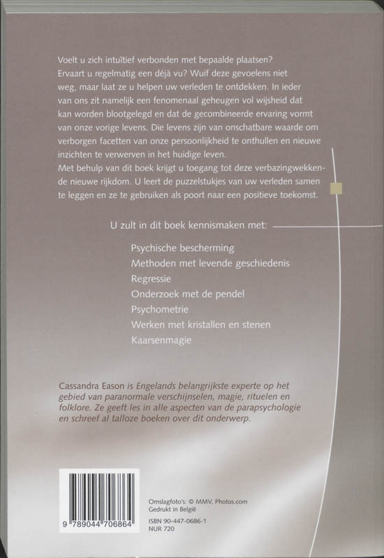 Achterkant van Ontdek uw vorige levens