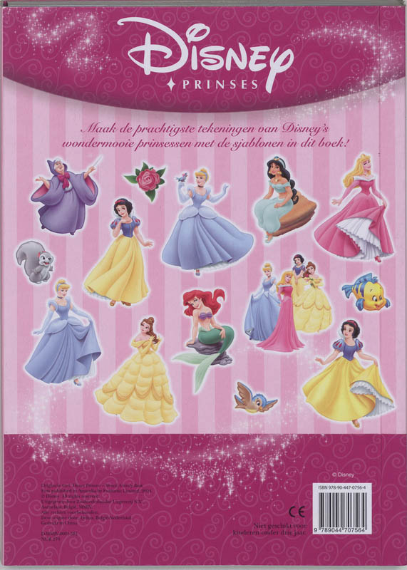 Achterkant van Magische sjablonen Disney prinses
