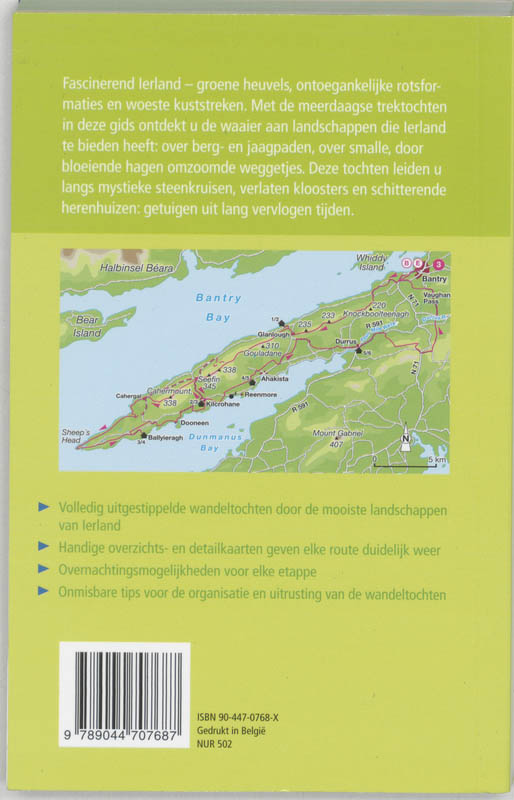 Achterkant van Trekking Gids Ierland