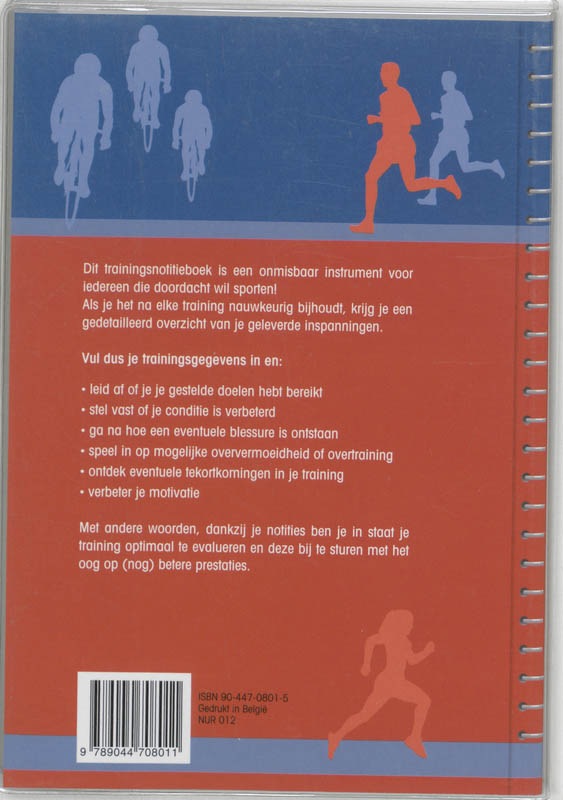 Achterkant van Trainingsnotitieboek lopen