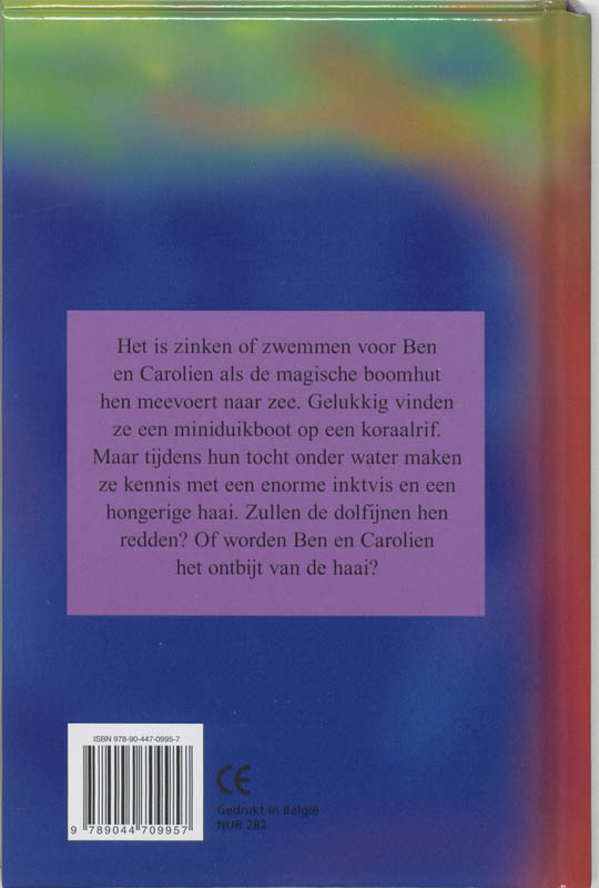 Achterkant van Gered door dolfijnen