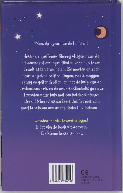 Achterkant van Jessica maakt toverdrankjes
