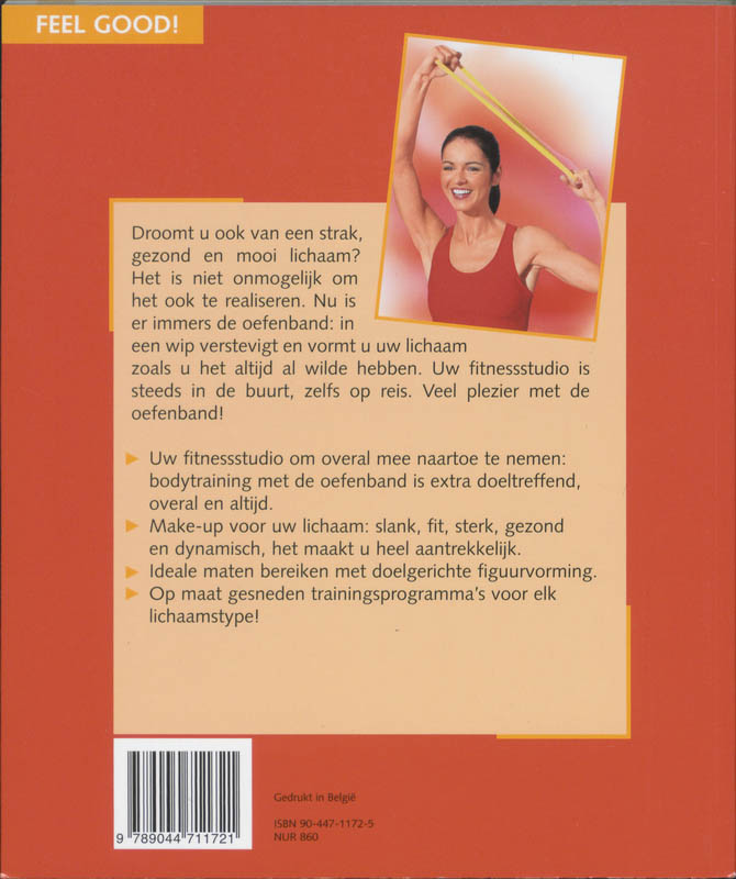 Achterkant van Bodyforming met de oefenband
