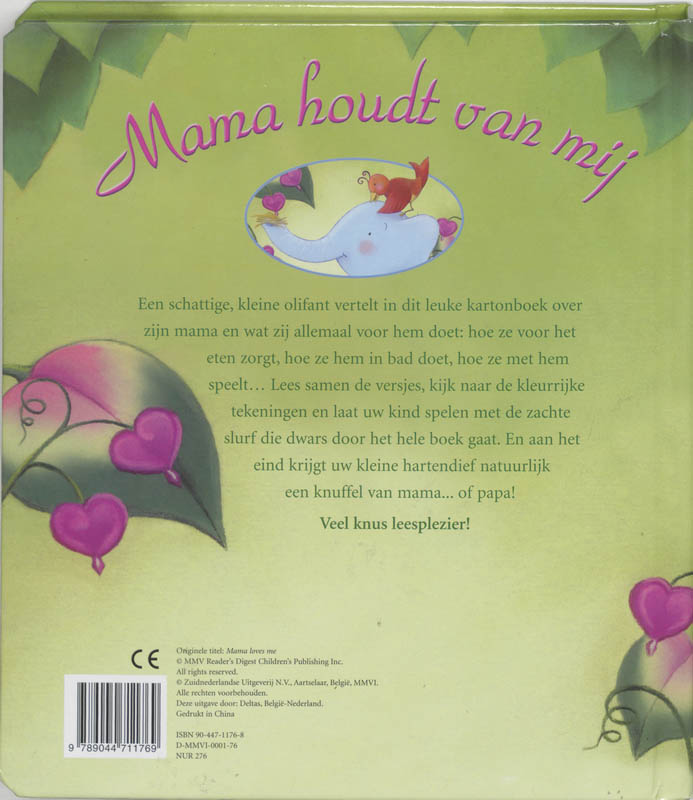 Achterkant van Mama houdt van mij