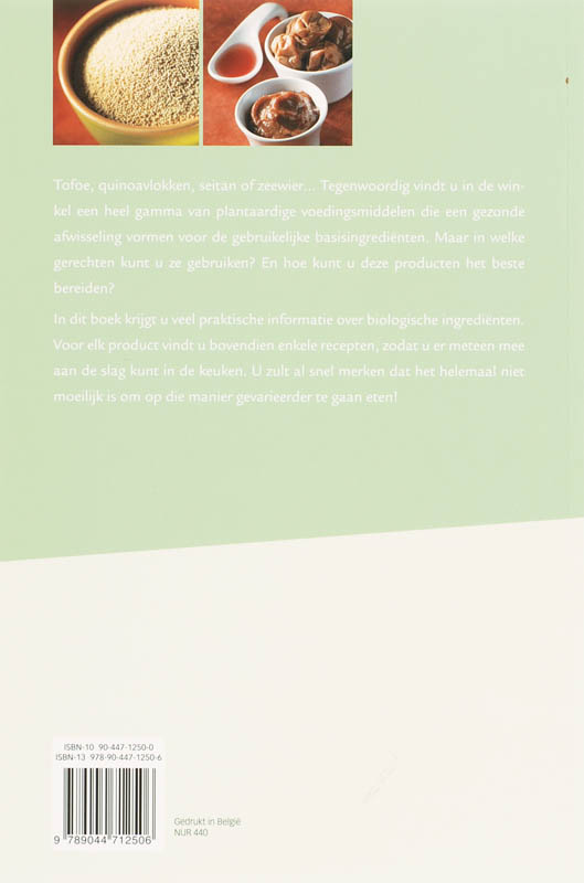 Achterkant van Ingredienten uit de biologische keuken