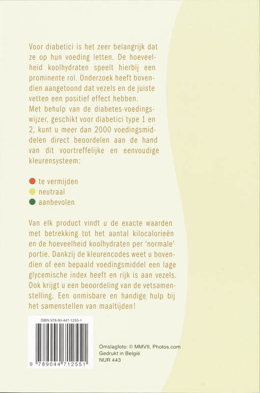 Achterkant van Voedingswijzer diabetes