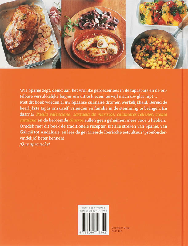 Achterkant van De traditionele Spaanse keuken