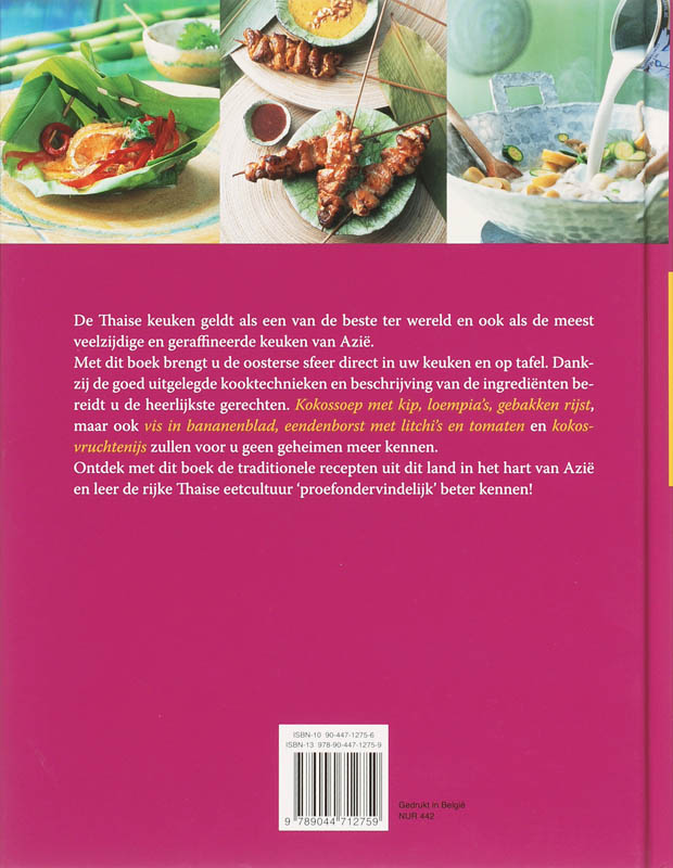 Achterkant van De traditionele Thaise keuken