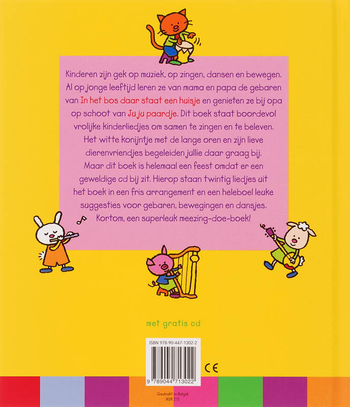 Achterkant van Mijn allereerste liedjesboek