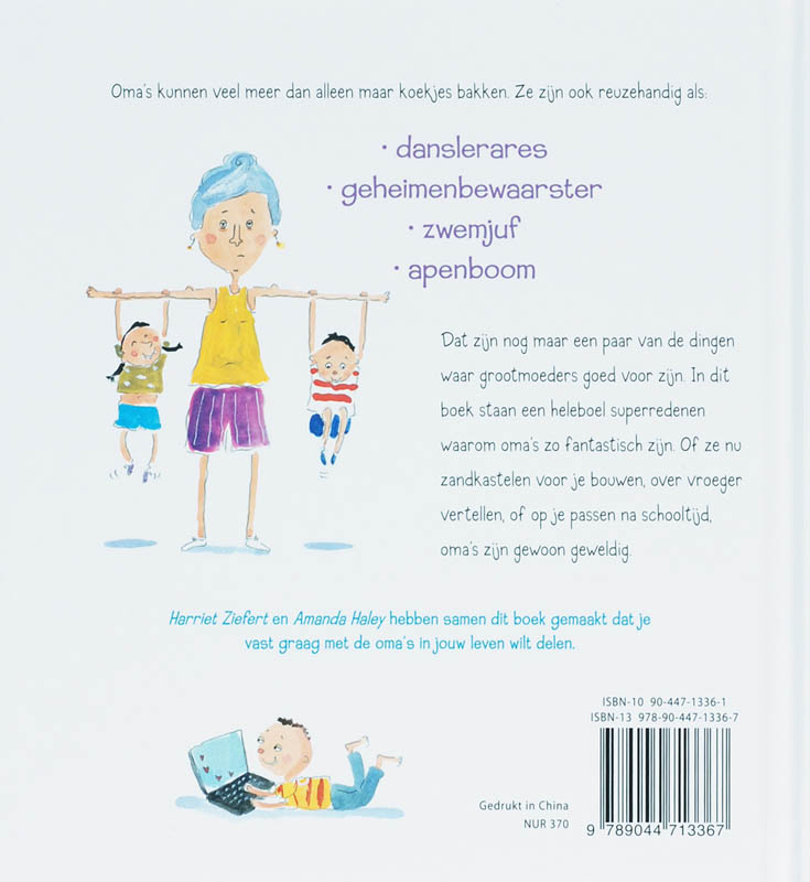 Achterkant van Waar oma's goed voor zijn