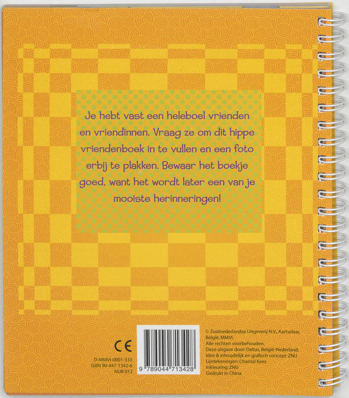 Achterkant van Mijn super hip vriendenboek