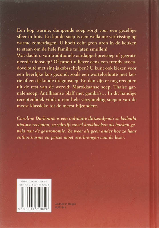 Achterkant van Soep voor de fijnproever