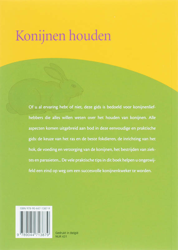 Achterkant van Konijnen houden