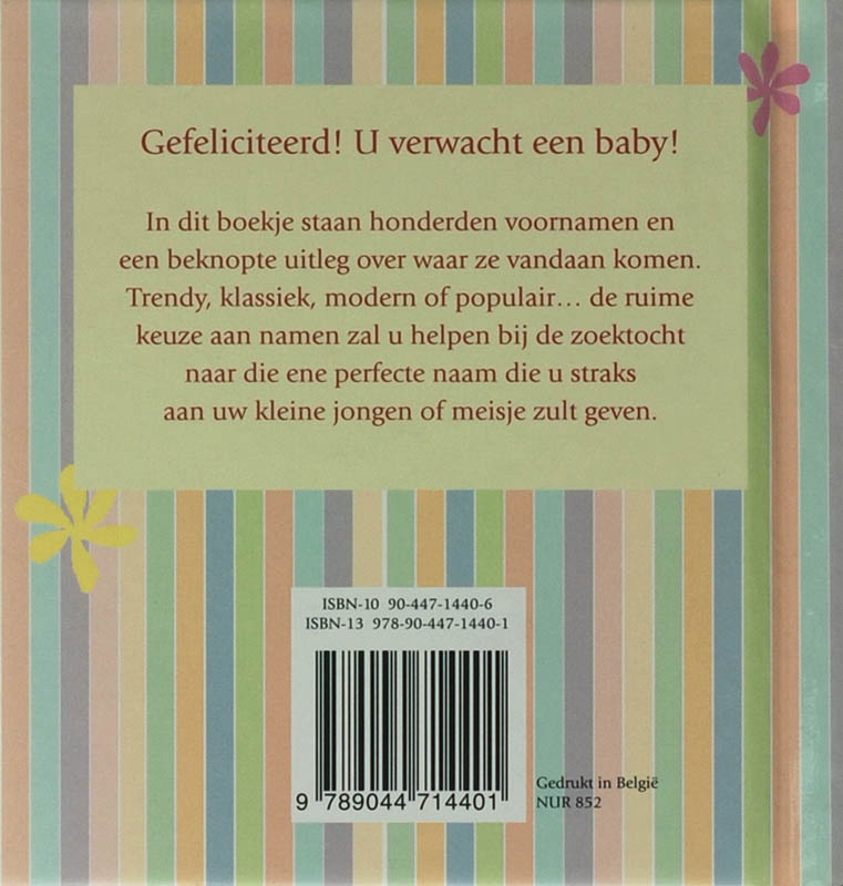 Achterkant van Het kleine voornamenboekje