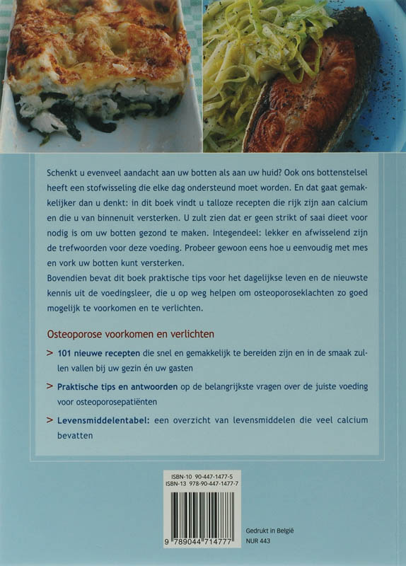 Achterkant van Gezond koken bij osteoporose