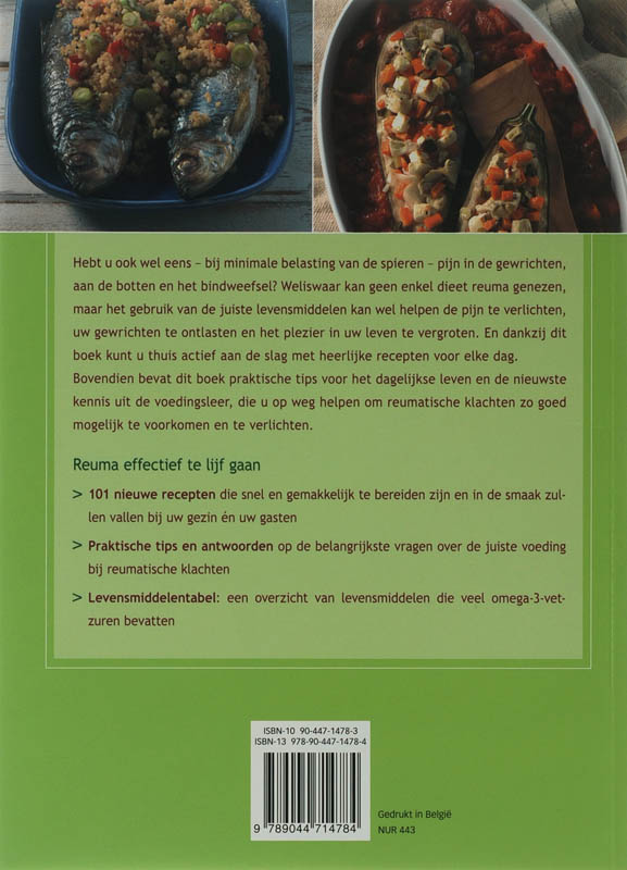 Achterkant van Gezond koken bij reuma