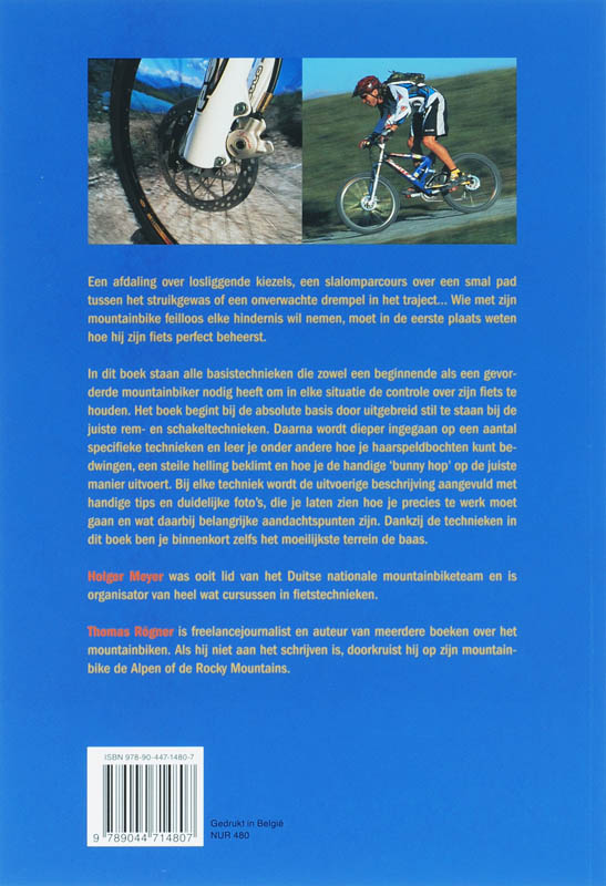 Achterkant van Mountainbike rijtechnieken
