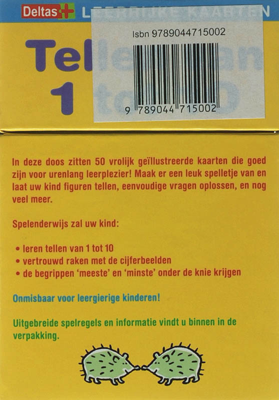 Achterkant van Tellen van 1 tot 10