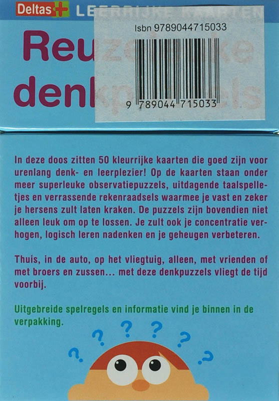 Achterkant van Reuzeleuke denkpuzzels
