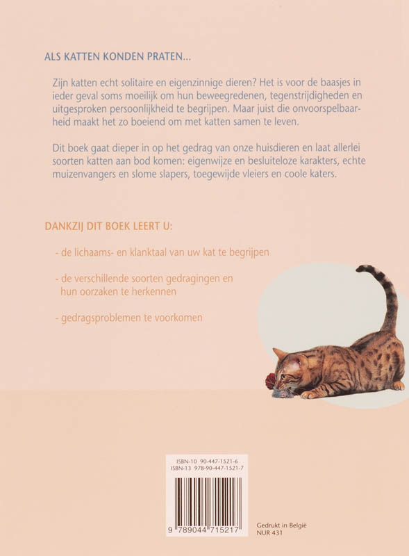 Achterkant van Het gedrag en de lichaamstaal van uw kat leren begrijpen